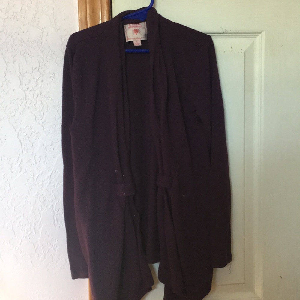 Purple cardigan